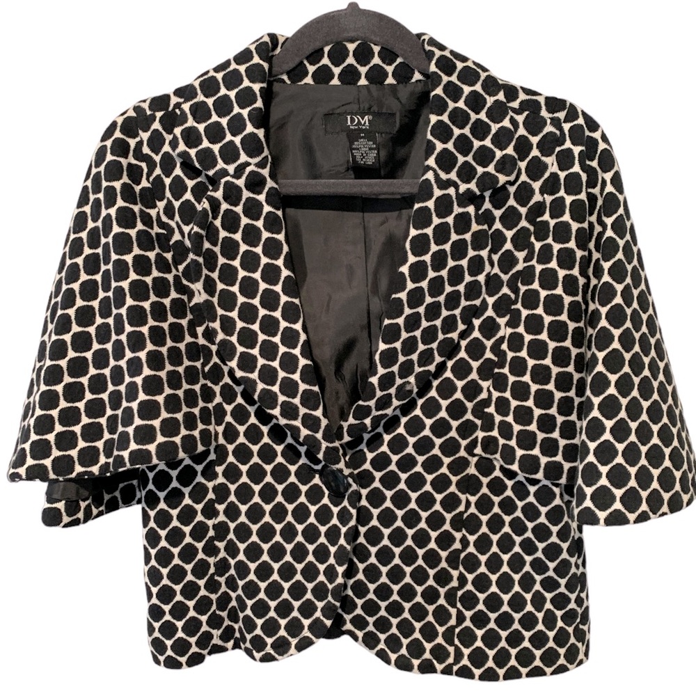 Medium Size Black and White Blazer